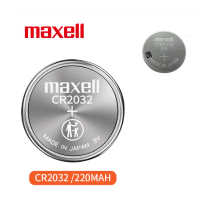 Maxell CR2032 3V Button Cell Battery (2 Pcs) – Original 220 mAh Lithium Coin Battery