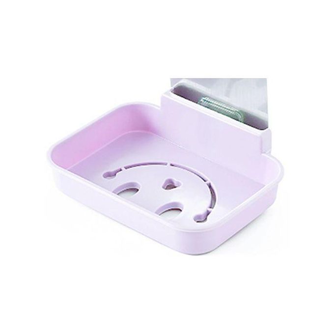 Eco-friendly Smiley Soap Holder – Drainable Bathroom Soap Dish with Storage Slot
