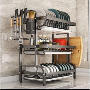 Carbon steel 3 tier dishrack