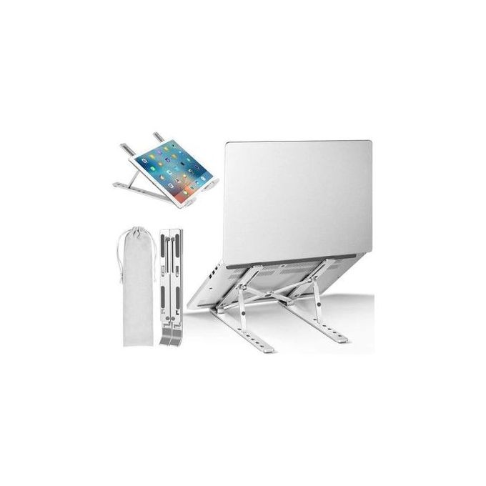 Adjustable Foldable Laptop Stand – Portable Aluminum Notebook Holder, 6-Angle Ergonomic Design