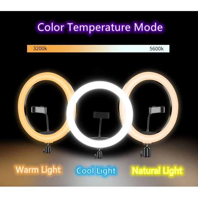 12-Inch LED Ring Light with Adjustable Stand + Dual Wireless Lapel Microphones & Bluetooth Shutter