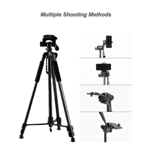 168CM Adjustable Photography Tripod Stand for Camera & Smartphone – 360° Rotation
