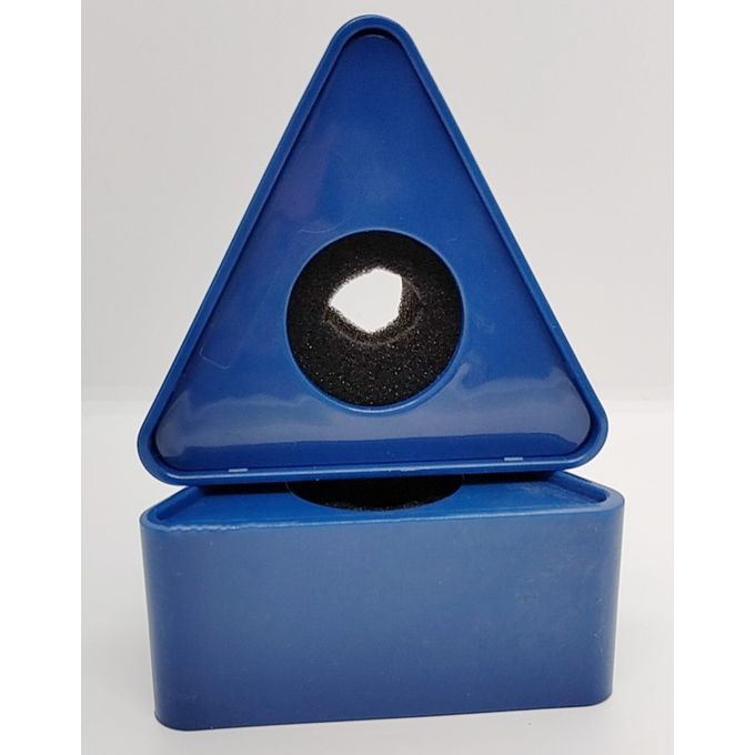 Pack of 2 Triangular Blue Microphone Flag Holders – Durable Universal Mic Name Plate Covers