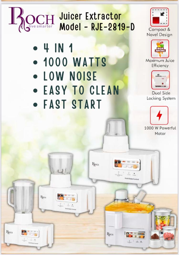 Roch 4 in 1 Multi-functional Juicer Extractor and food processor