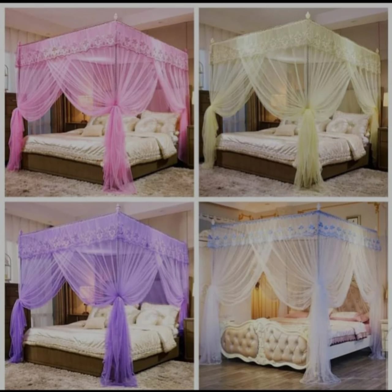 4-Stand Mosquito Net – Sturdy & Elegant