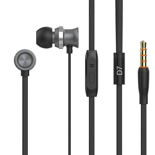 Celebrat D7 Metal Stereo Earphones – Heavy Bass Wired Earphones with Mic & Music Control