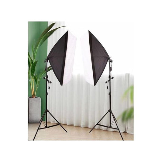 Photo Studio Softbox Lighting Kit with 2M Adjustable Tripod Stand + LED Bulb
