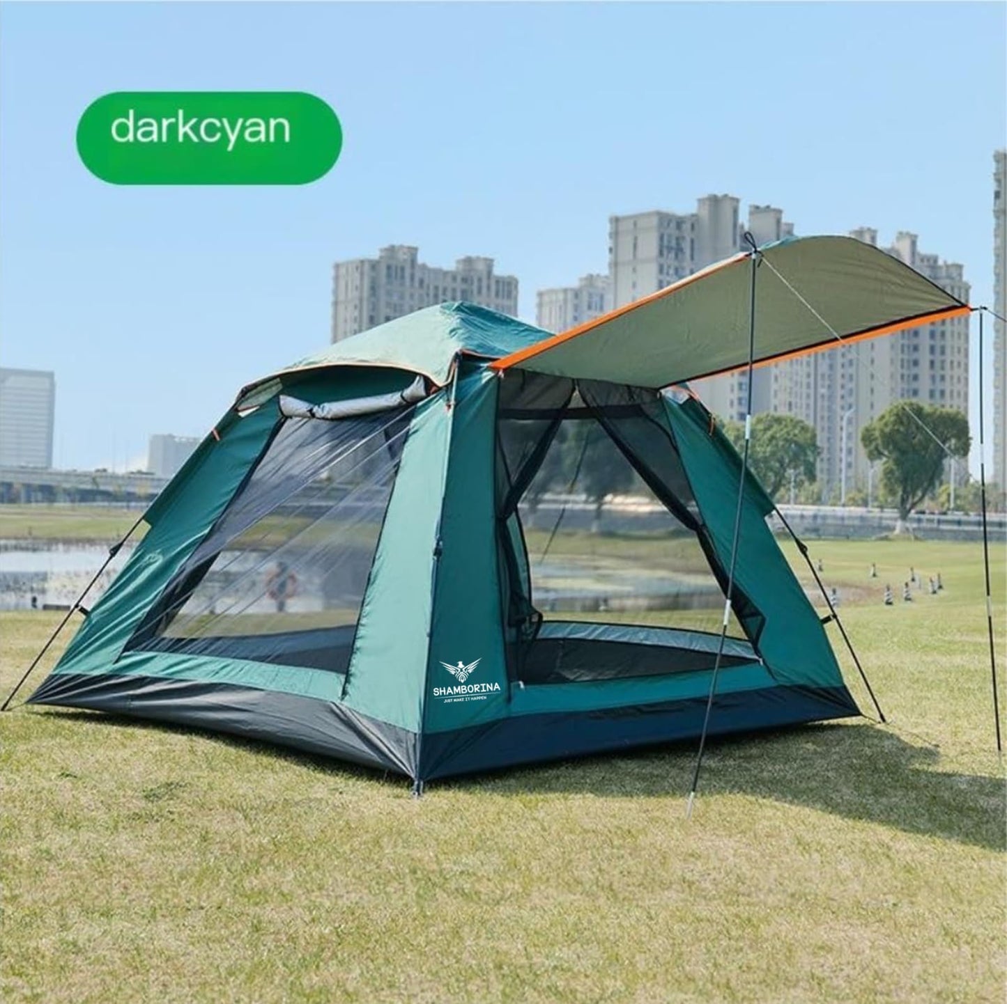 6-8 Person Automatic Camping Tent with Flaps