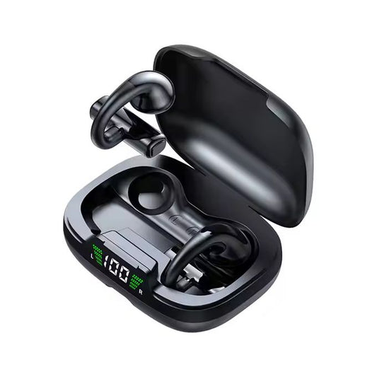 Wireless Earbuds – Clip-On Bluetooth Headphones with LED Display & Hi-Fi Bass