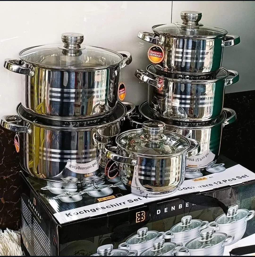 12pcs Edenberg Stainless Cookware Set
