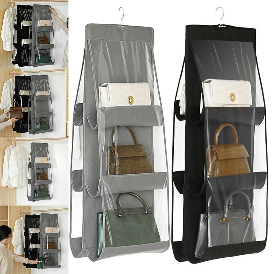 6 Pocket Double Sided Handbag/Purse Hanging Organizer