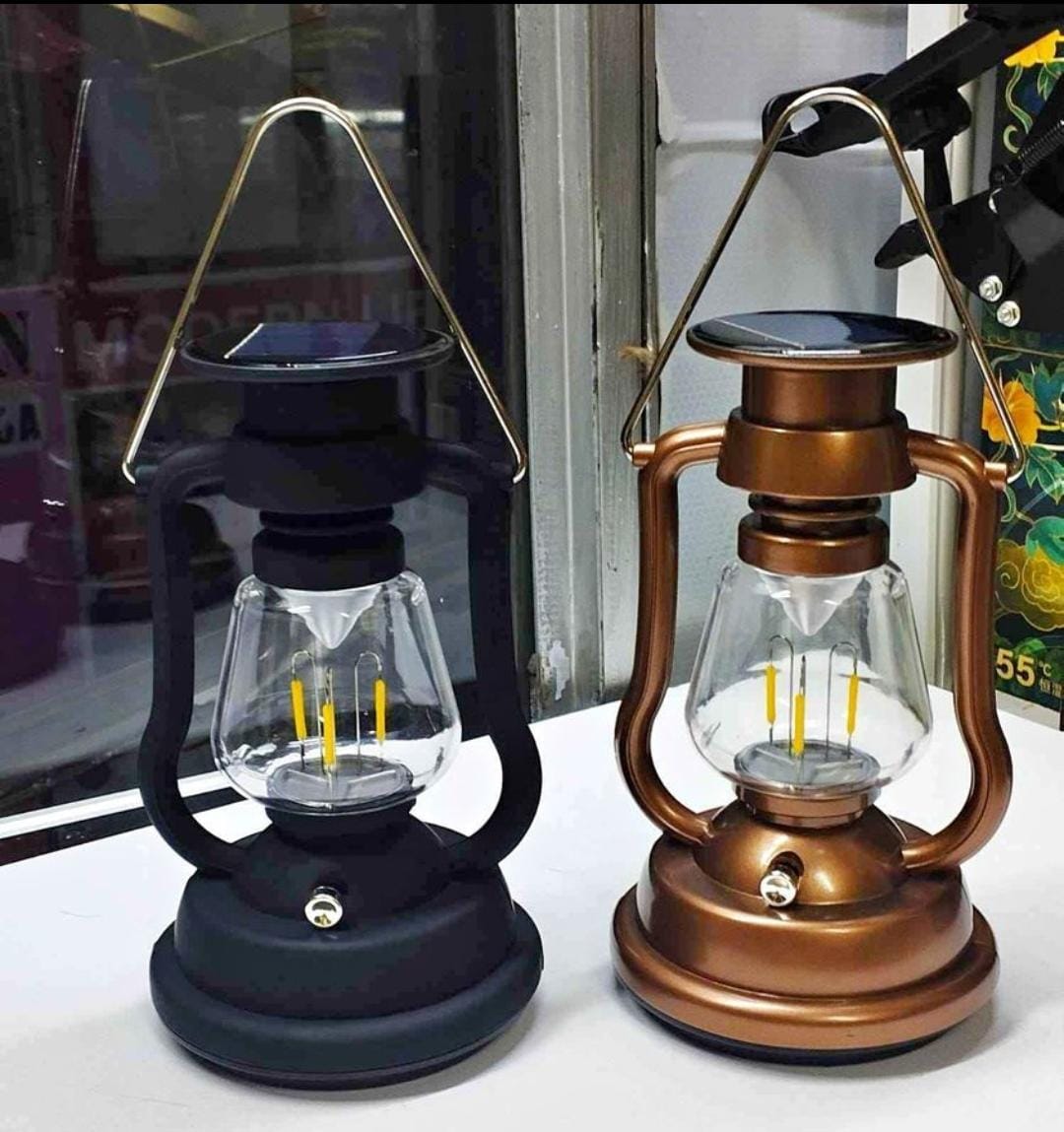 3-in-1 Solar, Rechargeable and Manual Lantern Lamp