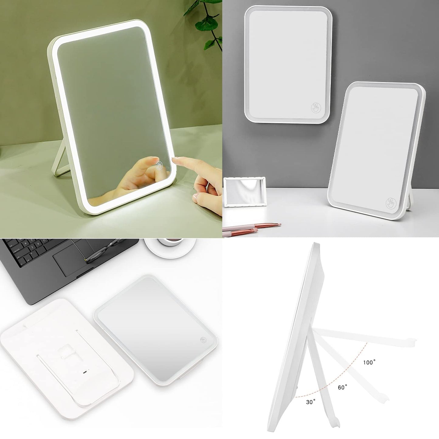 Rechargeable Travel Makeup Mirror