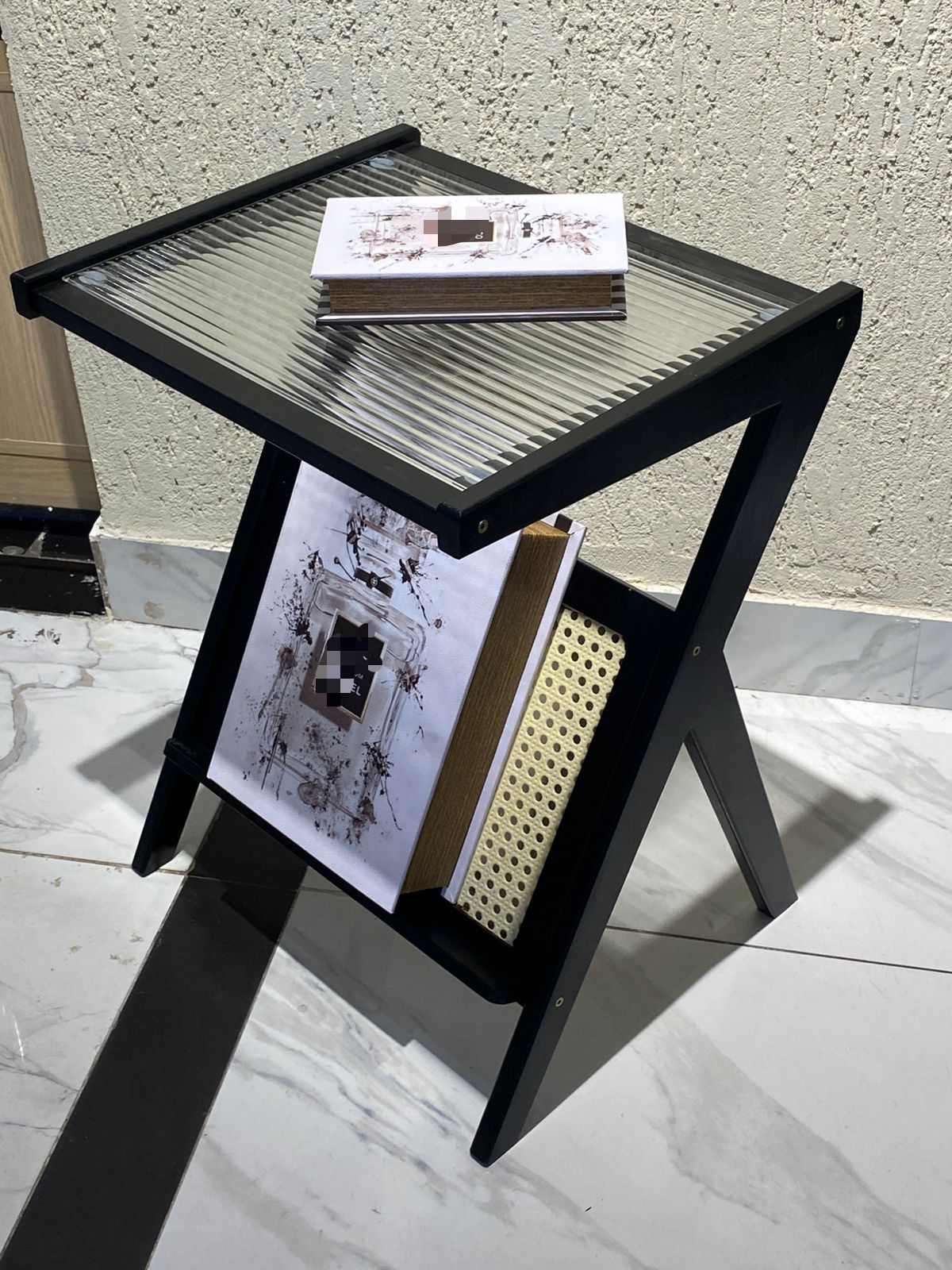 Rattan Side Table / Bedside Table / Boho End Table