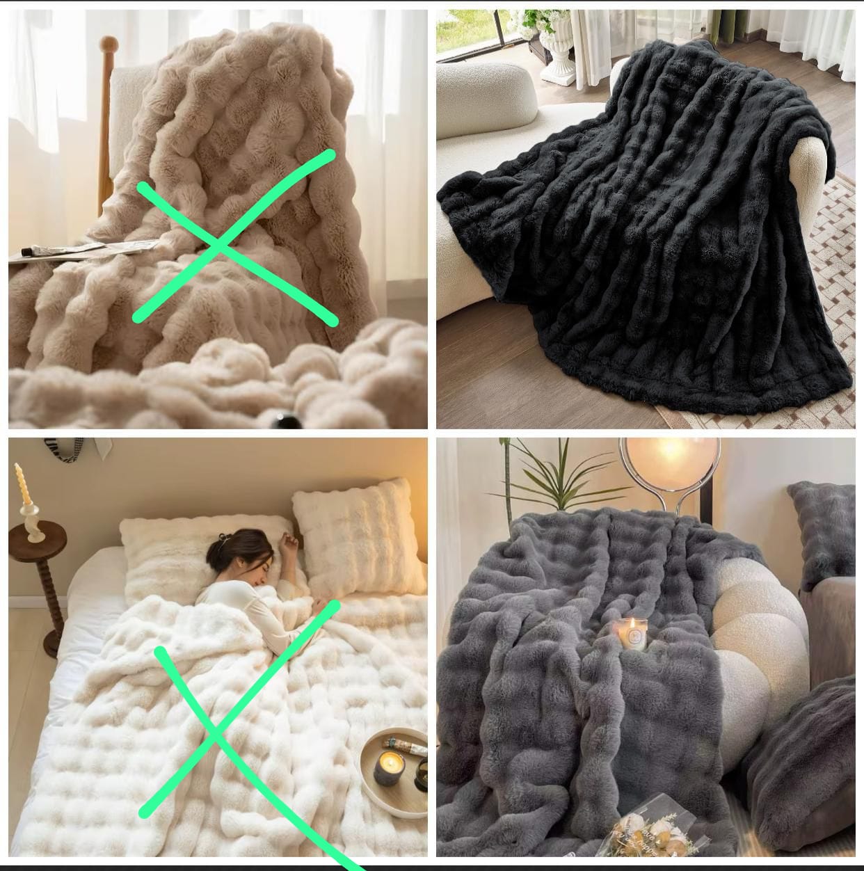 Soft Bubble Winter Throw Blanket