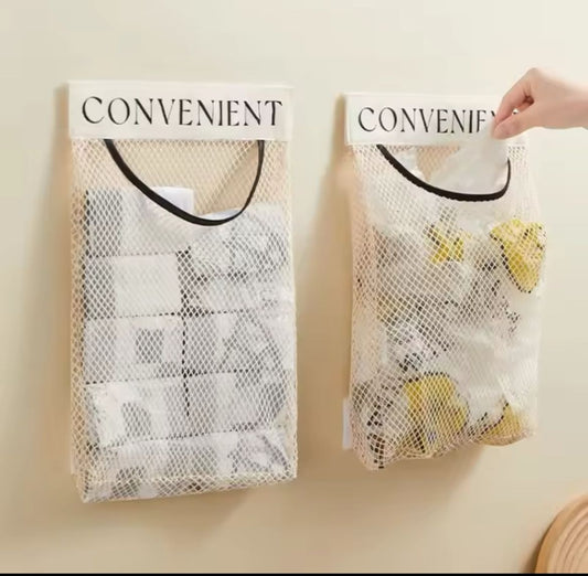 Mesh Hanging Storage Bag / Kitchen Garbage Bag Holder