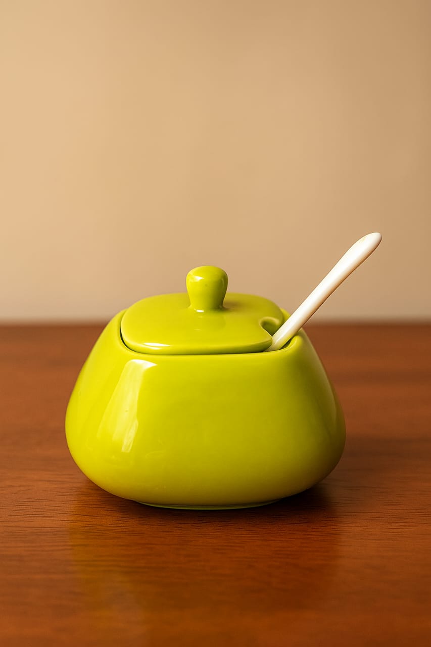 Ceramic Colored Sugar Dish β Square Green