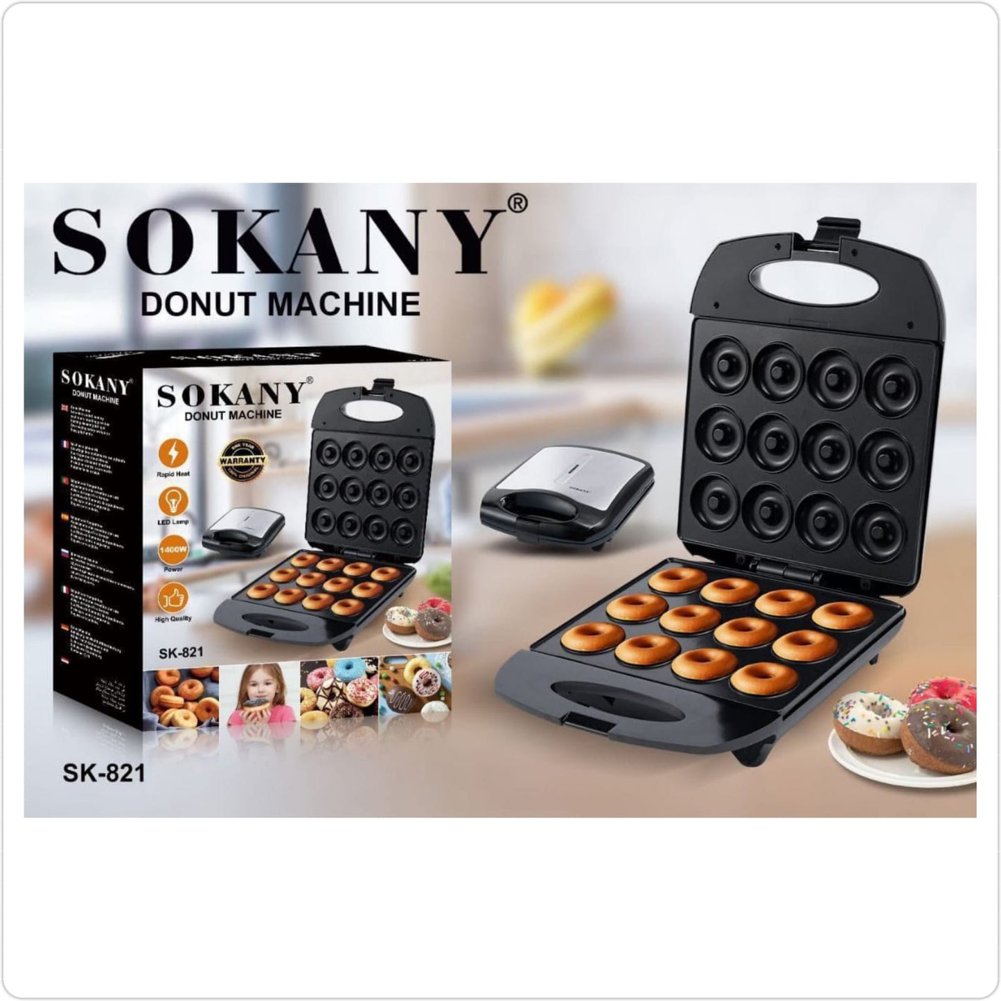 Sokany 12pcs Donut Doughnut Maker