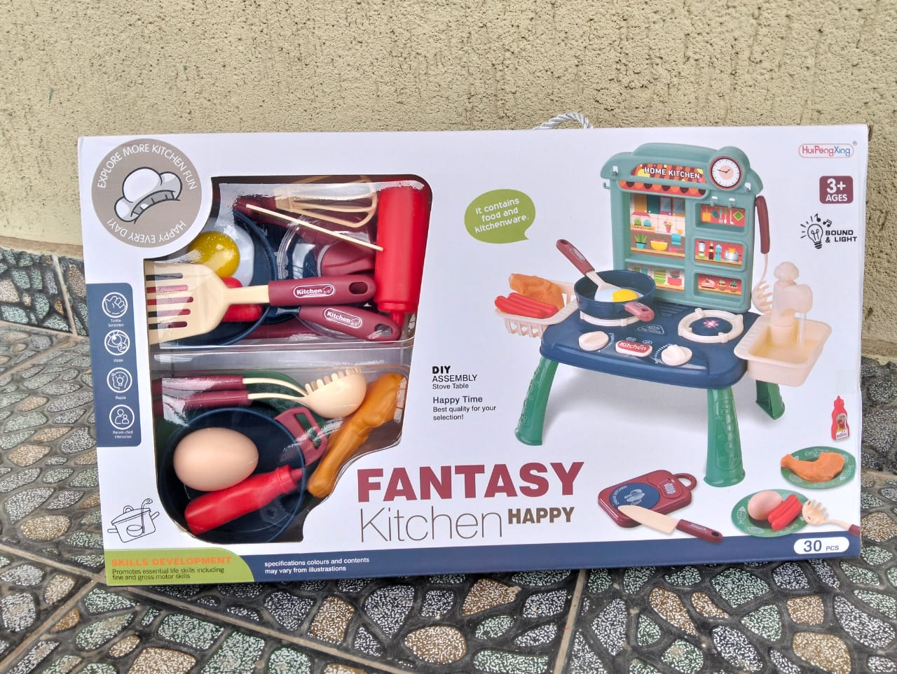 Fantasy Kitchen Set β 30PCS Kids Cooking Play Set with Sound & Light