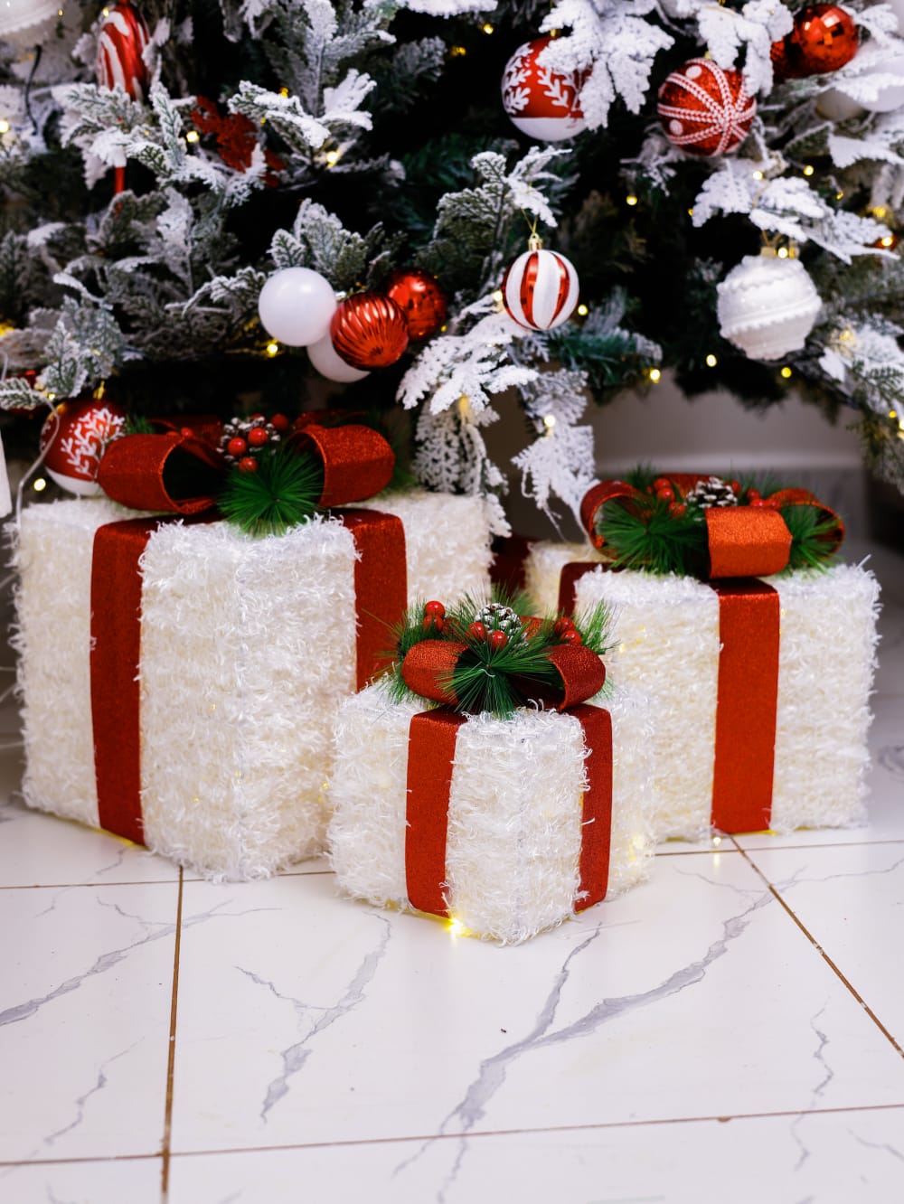 3pc Christmas Light Gift Boxes