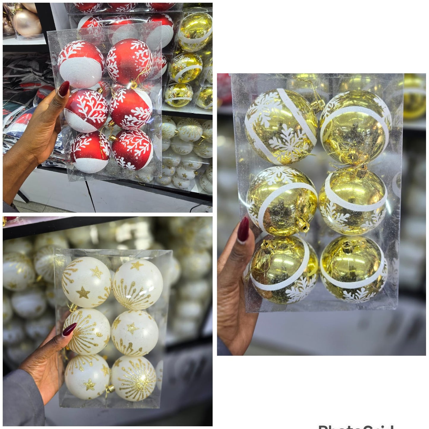 6pc Christmas Ball Set