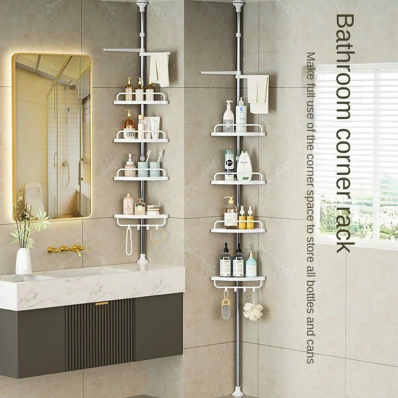 4-Tier Adjustable Telescopic Multi-Corner Shelf Organizer
