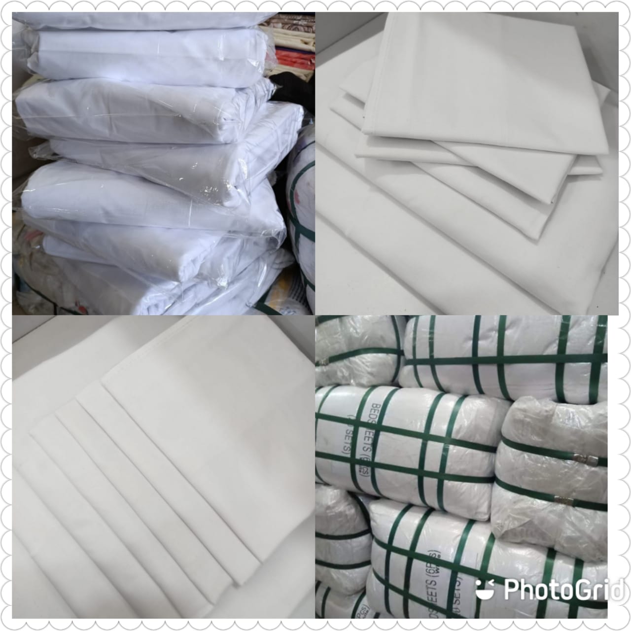 Plain White Cotton Bedsheet Set