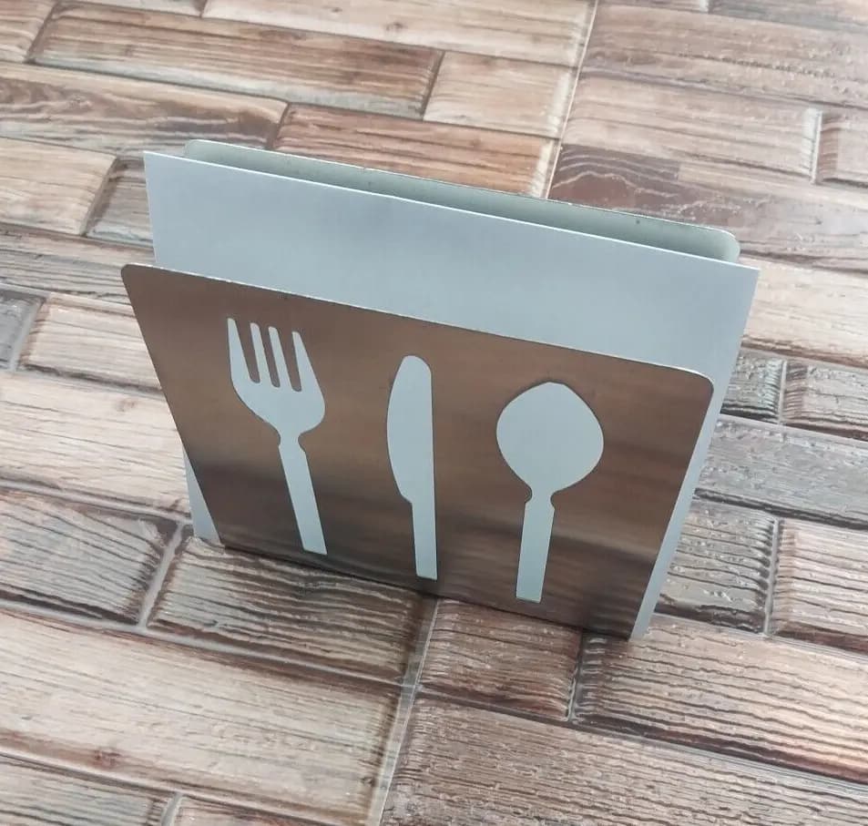 Heavy-Duty Stainless Steel Serviette Holder
