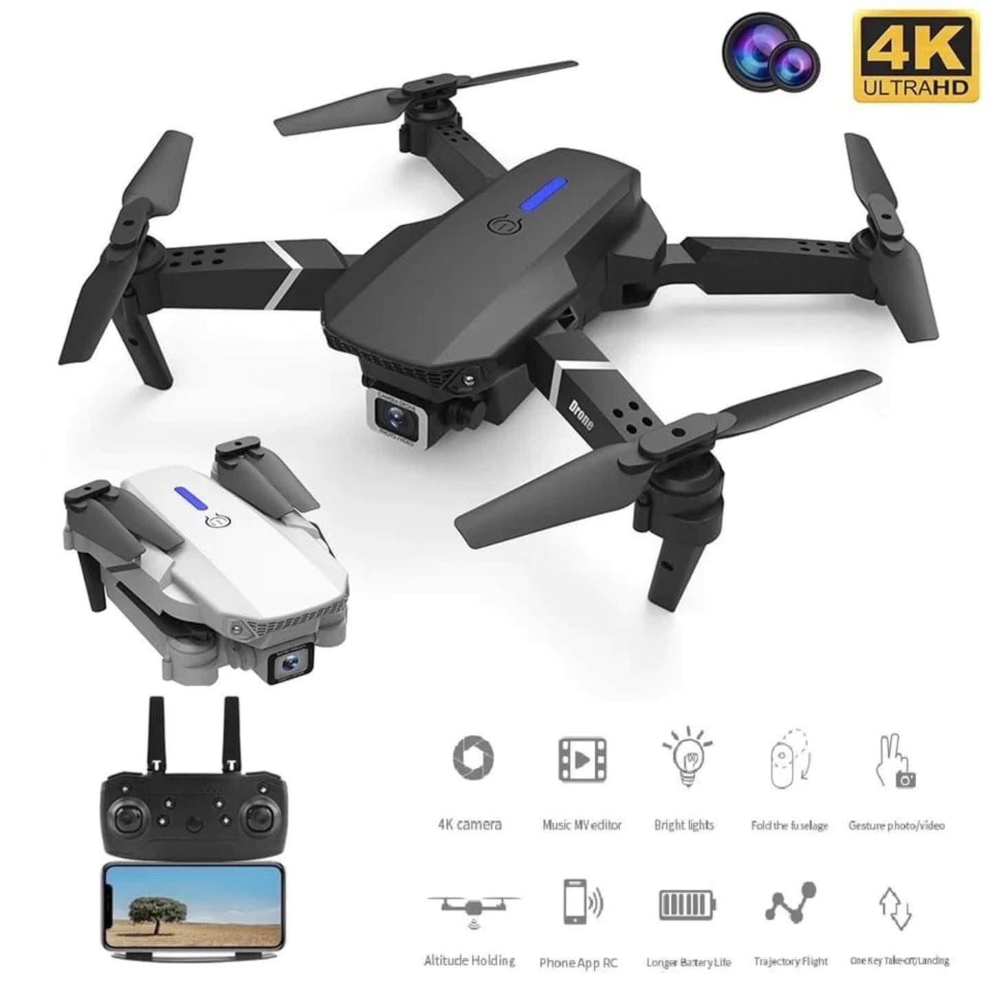 Foldable RC Drone with 4K HD Camera