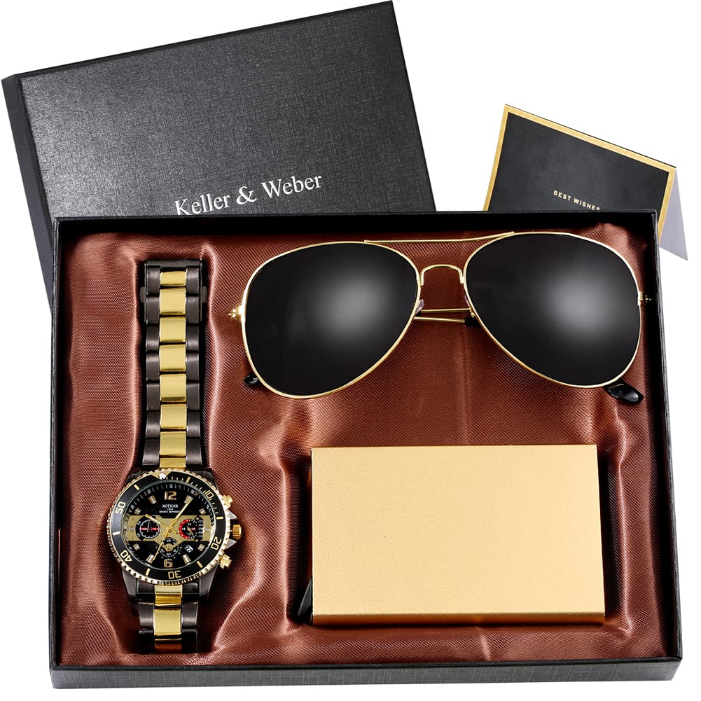 Men’s Gold Minimalist Luxury Gift Set