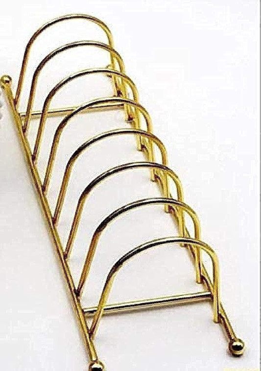 Metallic Gold 7-Slot Plate Holder