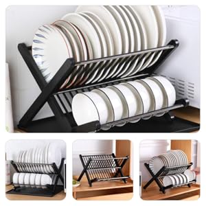X-Shape Foldable Dish Drainer Rack