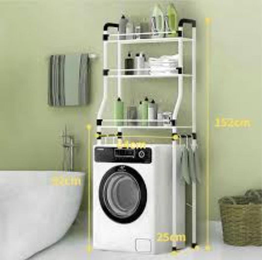 Detachable 3-Layer Over-the-Washing Machine Metal Rack