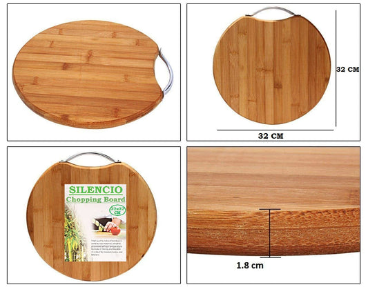 Round Bamboo Chopping Board with Handle