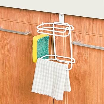 Metallic Double Tissue Holder – Over Door / Cistern Mount (White)