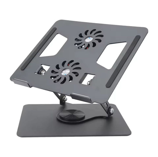 Adjustable Laptop Stand with Dual Cooling Fans