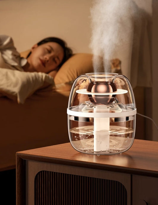 AeroGlow Dual-Mist Humidifier with Night Light
