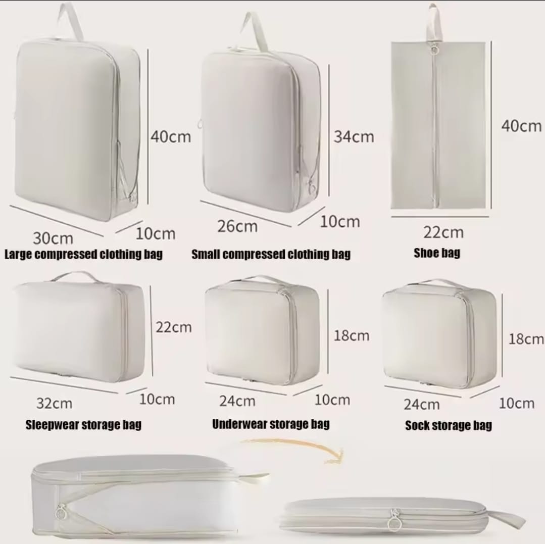 6-Piece Set Compressible Waterproof Travel Bags
