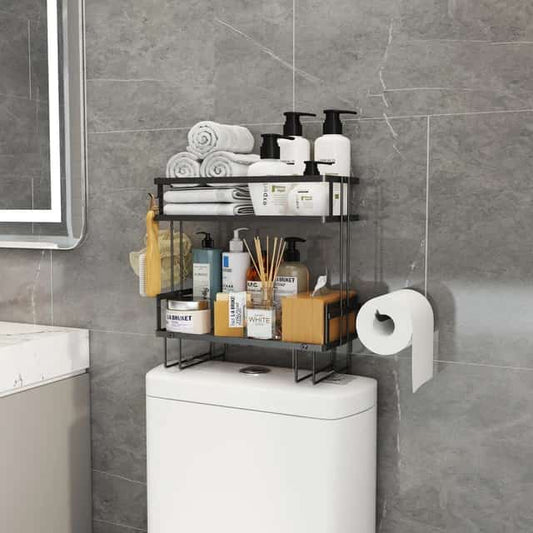 Double Layer Bathroom/Toilet Rack with Tissue Holder