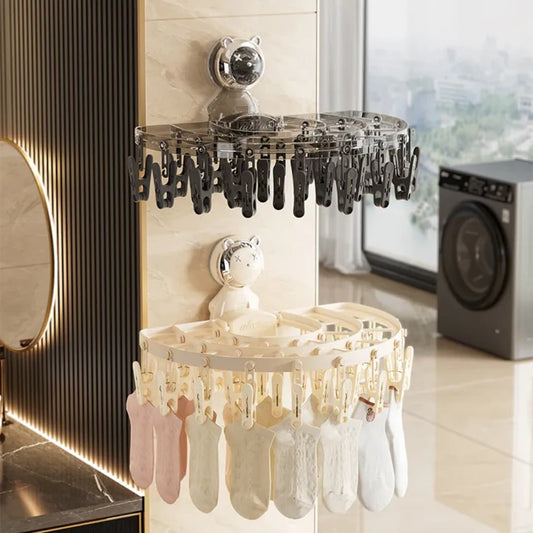 Wall-Mounted Clothes & Socks Rack