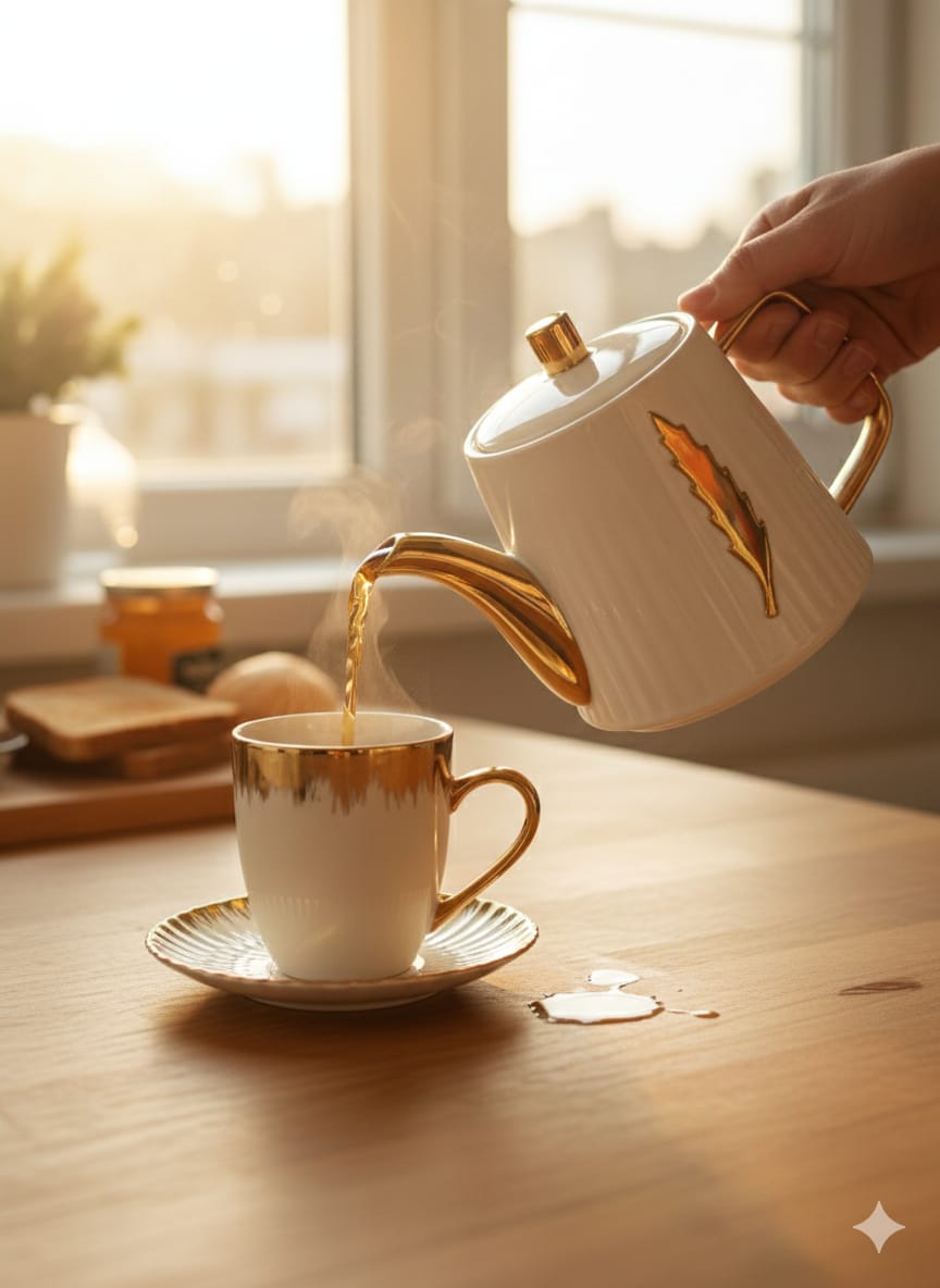 Royal Aurum Gold Accent Tea & Coffee Set