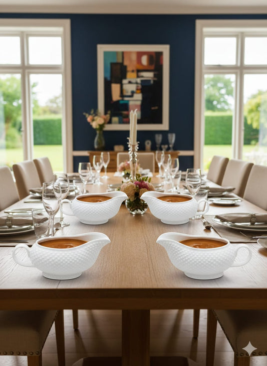 Luxury Textured Ceramic Sauce Server