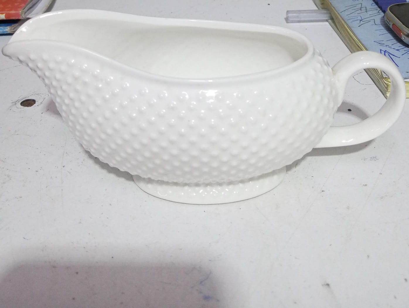 Luxury Textured Ceramic Sauce Server