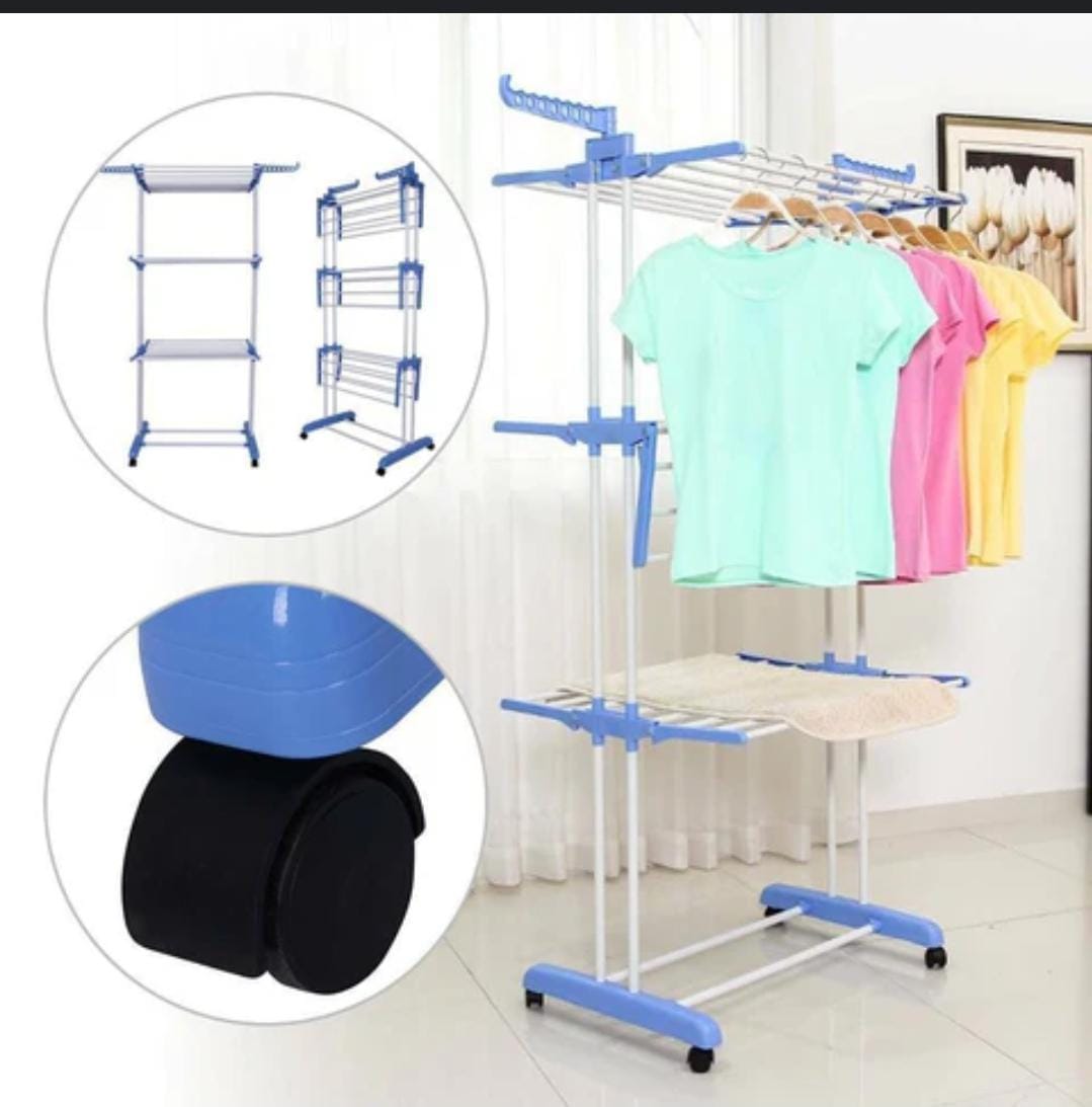 Detachable 3-Layer Cloth Hanger Rack Stand