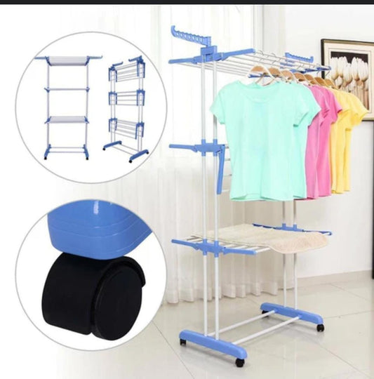 Detachable 3-Layer Cloth Hanger Rack Stand