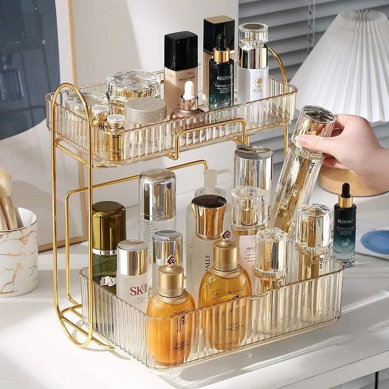 Acrylic Double-Layer Cosmetic Organizer