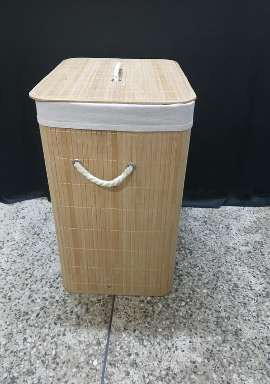 Foldable Bamboo Wooden Laundry Basket