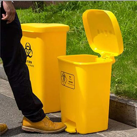 100-Litre Yellow Dustbin with Pedal