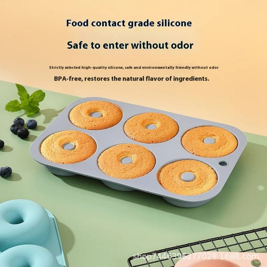 3D Donut-Shaped Silicone Baking Cake Tin