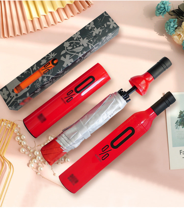 Wine Bottle Design Umbrella